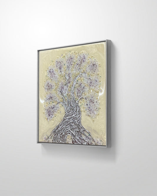 Ethereal Tree (Silver) - Art Whims | Handcrafted Textured Art for Inspired Spaces