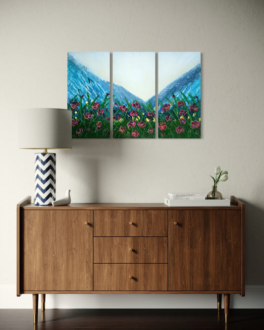 Floral Horizon (Triptych) - Art Whims