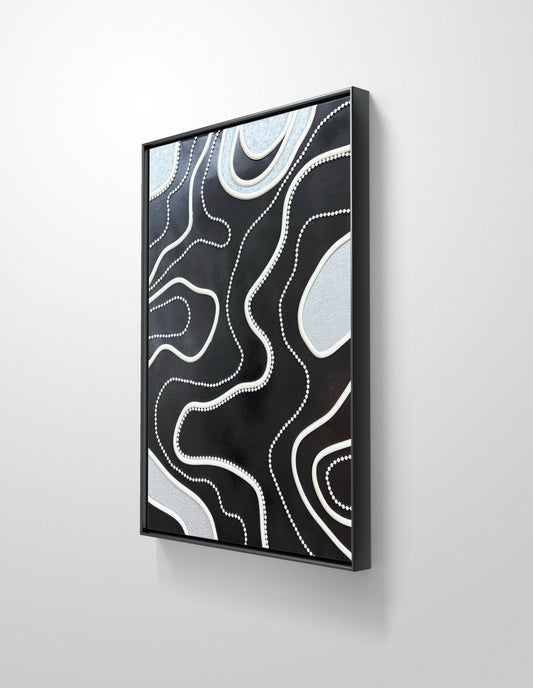 Monochrome Terrain - Art Whims | Handcrafted Textured Art for Inspired Spaces