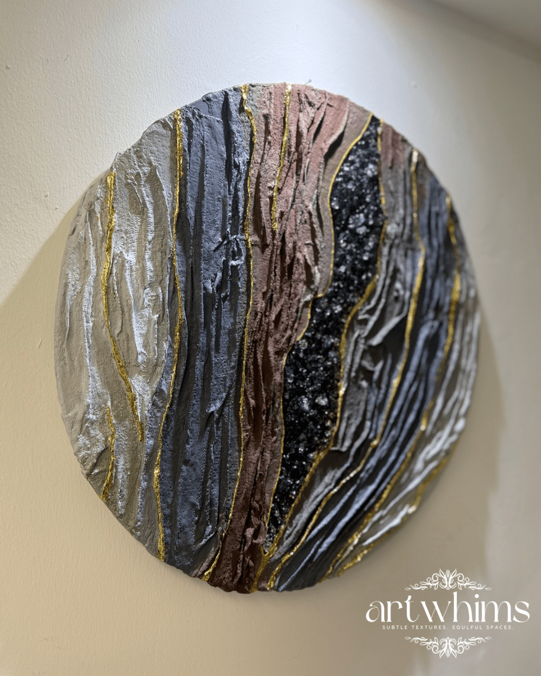 Auric Geode - Art Whims | Handcrafted Textured Art for Inspired Spaces
