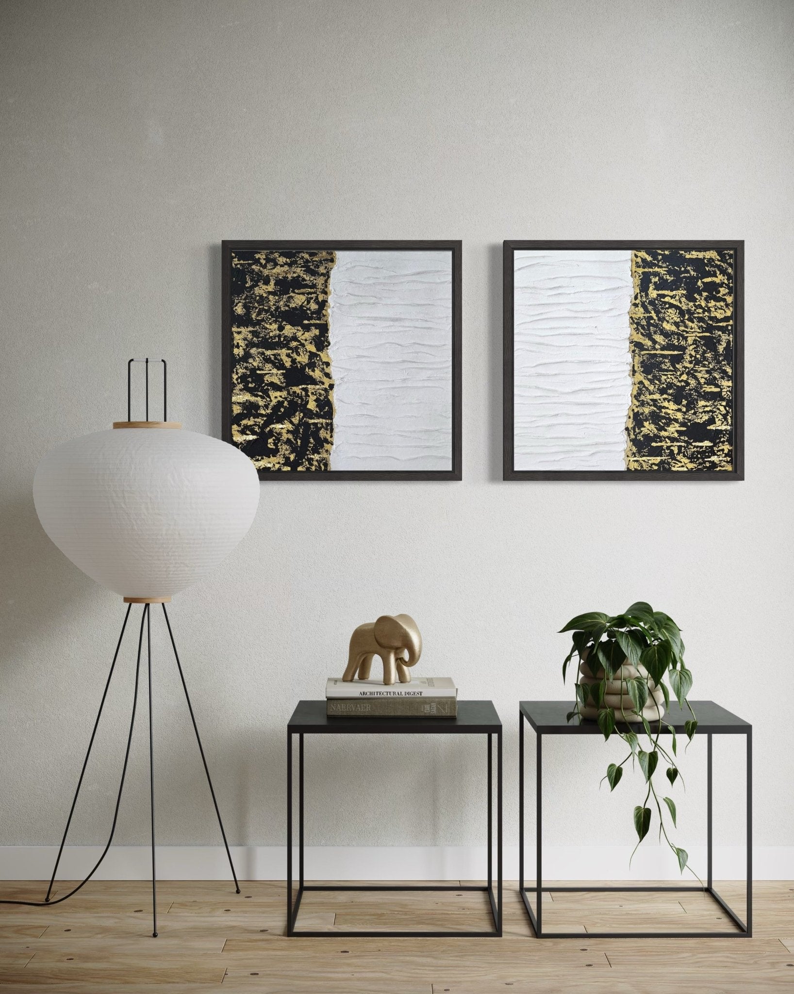 Between Realms (Diptych) - Art Whims | Handcrafted Textured Art for Inspired Spaces