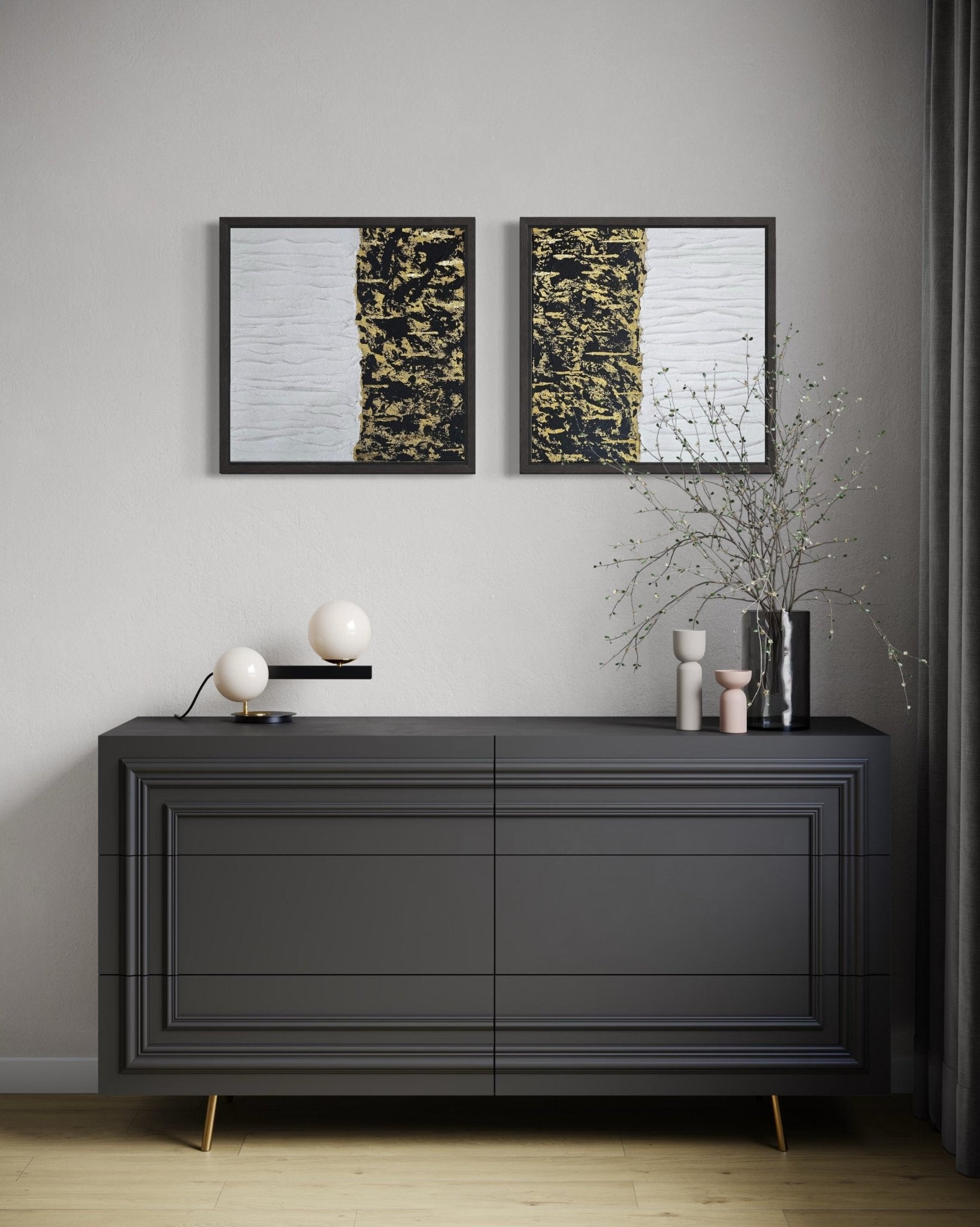 Between Realms (Diptych) - Art Whims | Handcrafted Textured Art for Inspired Spaces