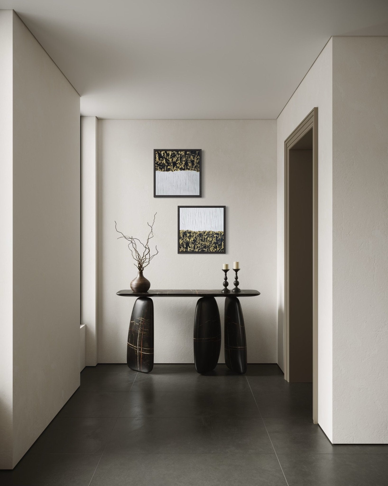 Between Realms (Diptych) - Art Whims | Handcrafted Textured Art for Inspired Spaces