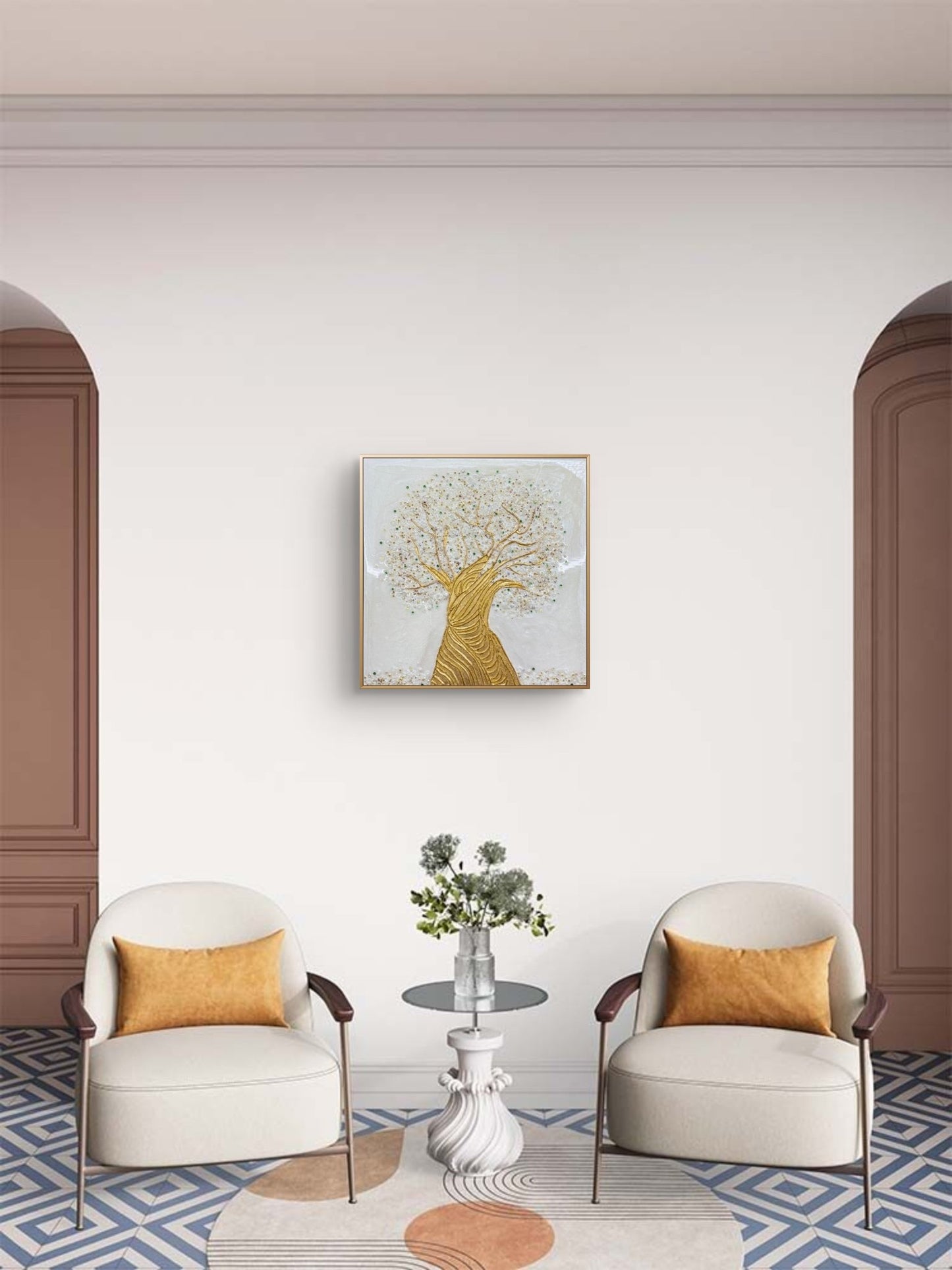 Ethereal Tree (Gold) - Art Whims | Handcrafted Textured Art for Inspired Spaces