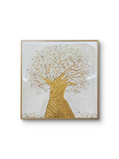Ethereal Tree (Gold) - Art Whims | Handcrafted Textured Art for Inspired Spaces