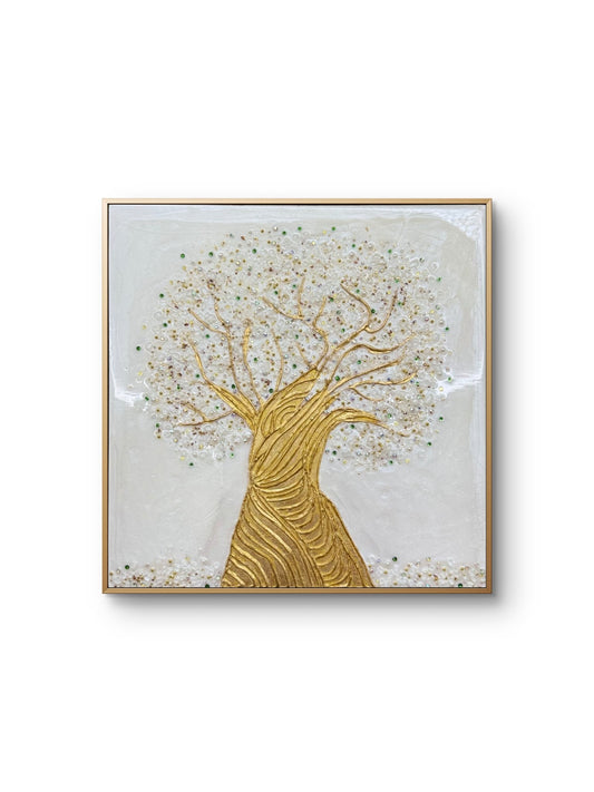 Ethereal Tree (Gold) - Art Whims | Handcrafted Textured Art for Inspired Spaces