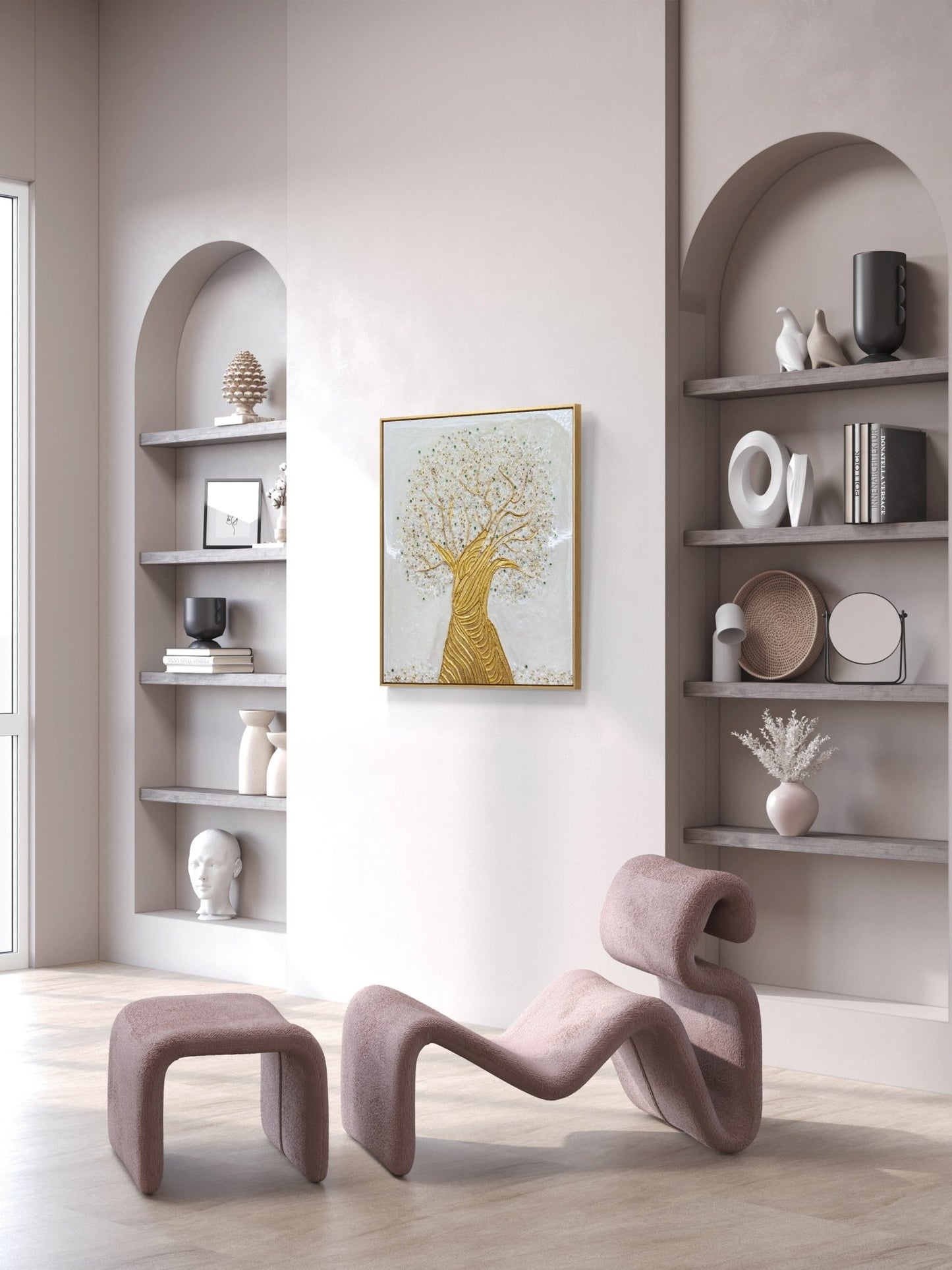 Ethereal Tree (Gold) - Art Whims | Handcrafted Textured Art for Inspired Spaces