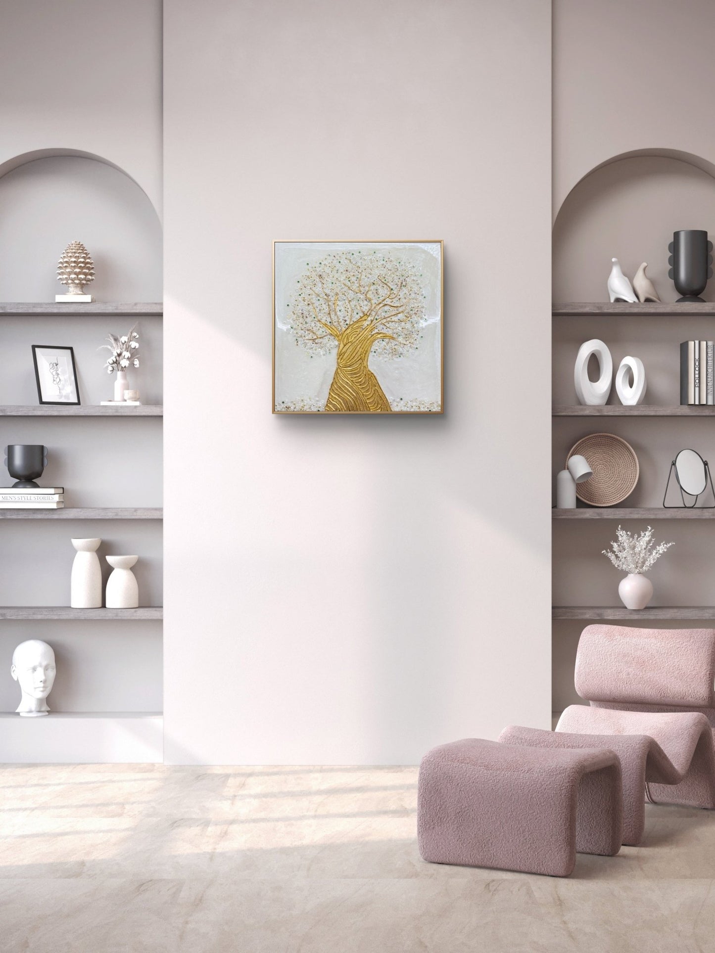 Ethereal Tree (Gold) - Art Whims | Handcrafted Textured Art for Inspired Spaces