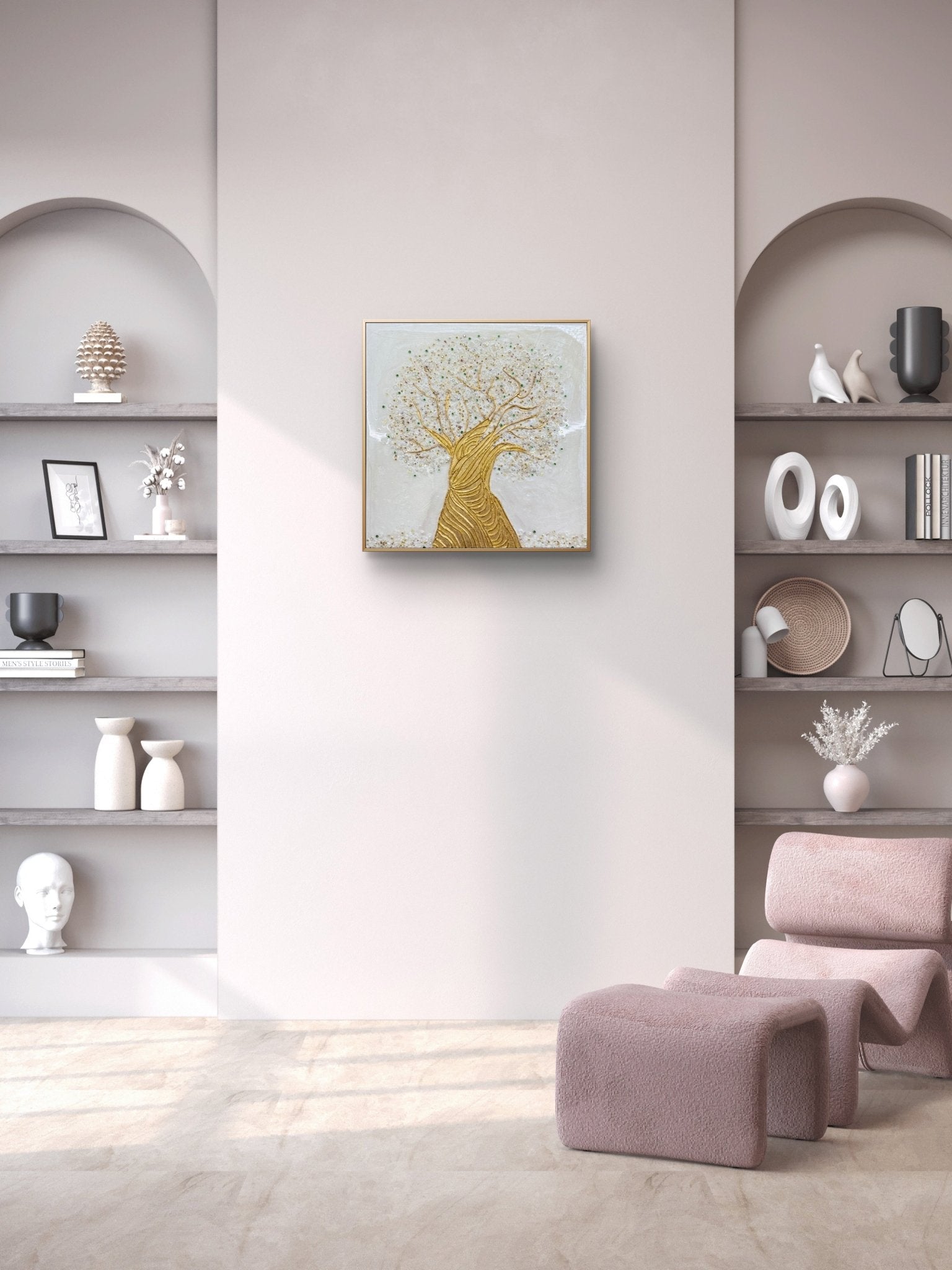 Ethereal Tree (Gold) - Art Whims | Handcrafted Textured Art for Inspired Spaces