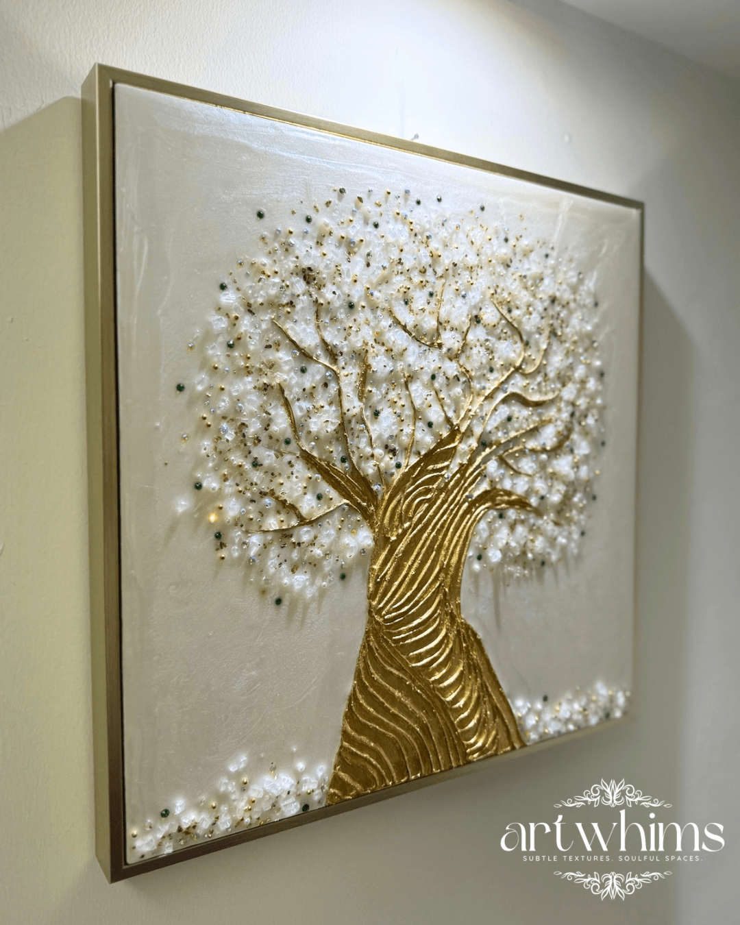 Ethereal Tree (Gold) - Art Whims | Handcrafted Textured Art for Inspired Spaces