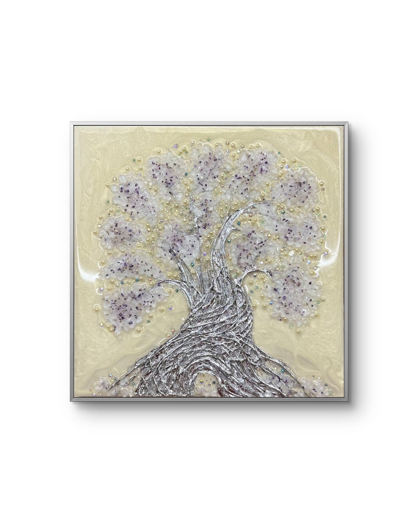 Ethereal Tree (Silver) - Art Whims | Handcrafted Textured Art for Inspired Spaces