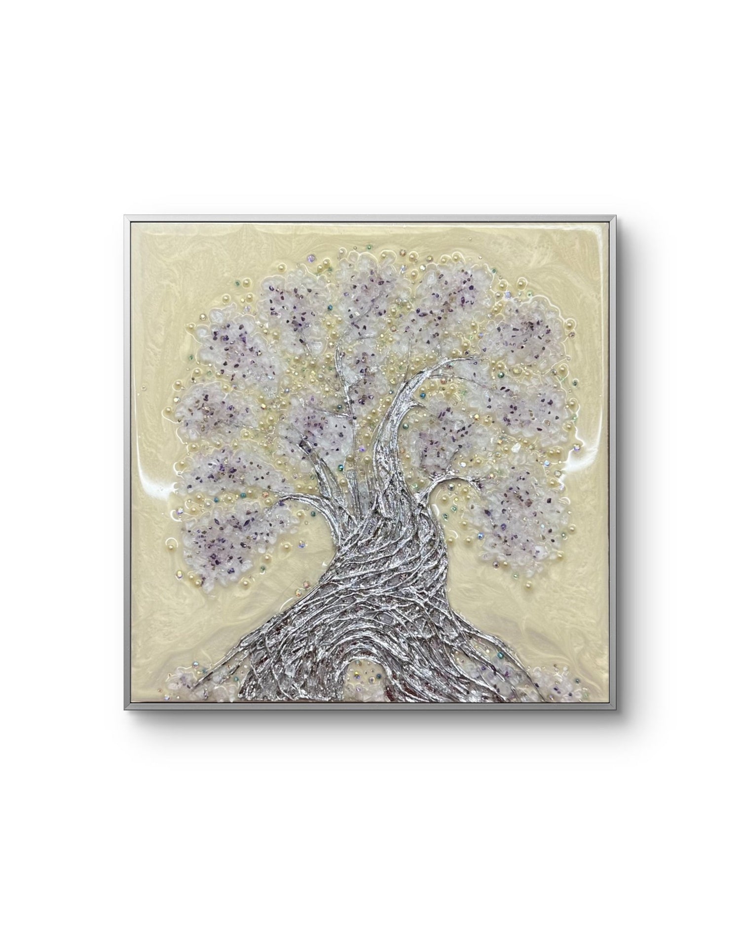 Ethereal Tree (Silver) - Art Whims | Handcrafted Textured Art for Inspired Spaces