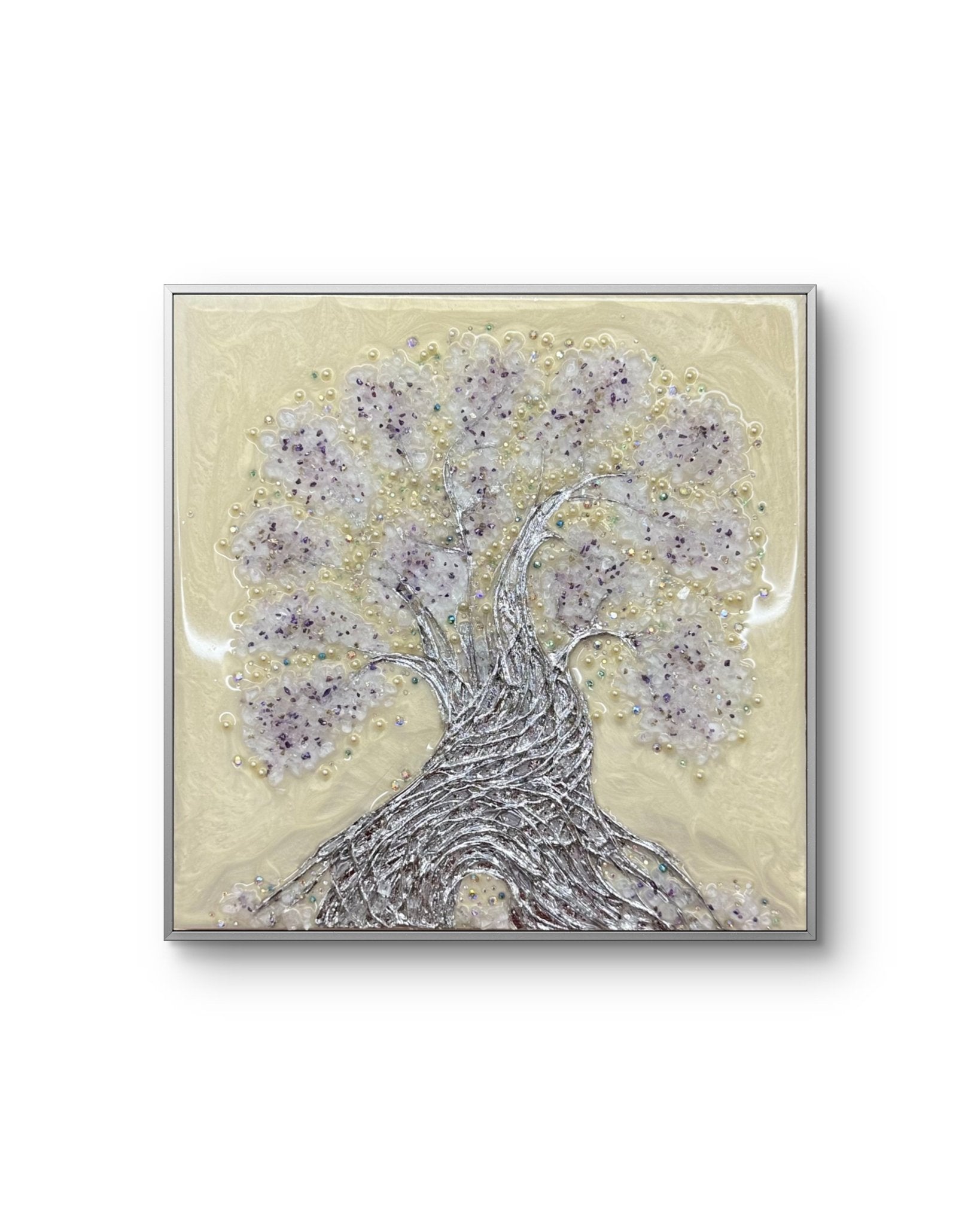 Ethereal Tree (Silver) - Art Whims | Handcrafted Textured Art for Inspired Spaces
