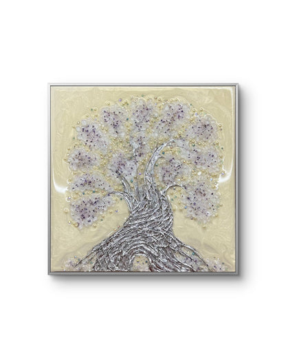 Ethereal Tree (Silver) - Art Whims | Handcrafted Textured Art for Inspired Spaces