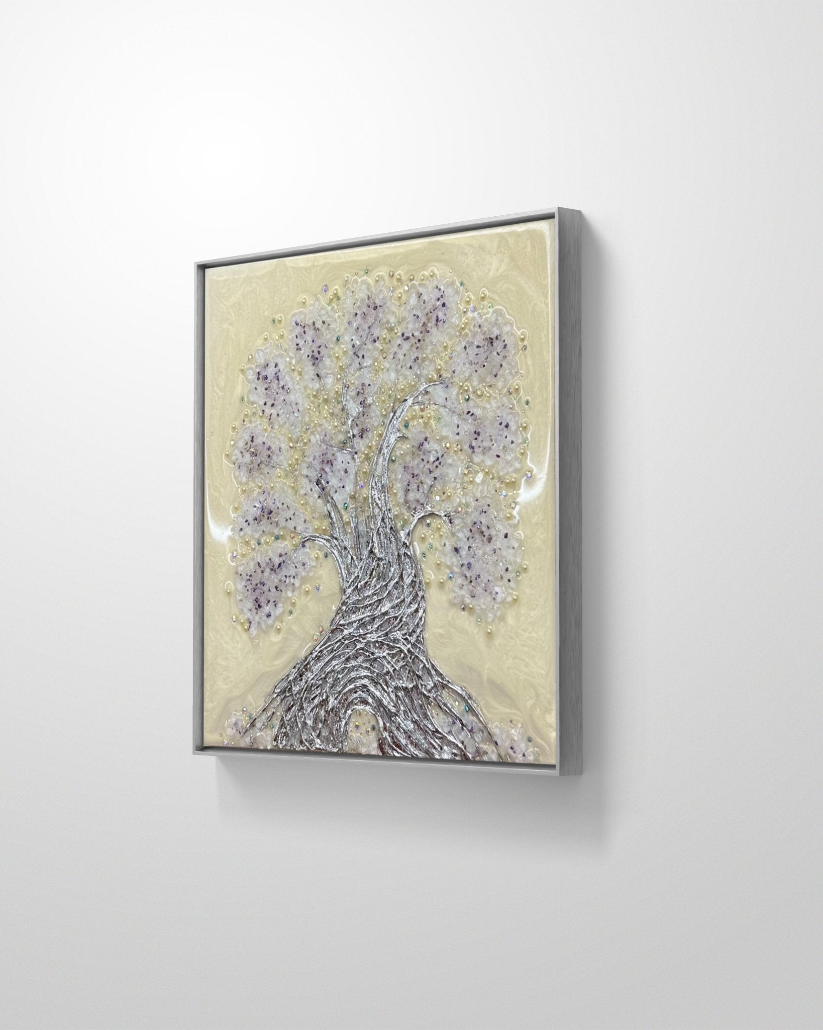 Ethereal Tree (Silver) - Art Whims | Handcrafted Textured Art for Inspired Spaces