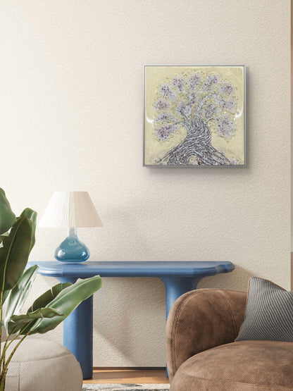 Ethereal Tree (Silver) - Art Whims | Handcrafted Textured Art for Inspired Spaces