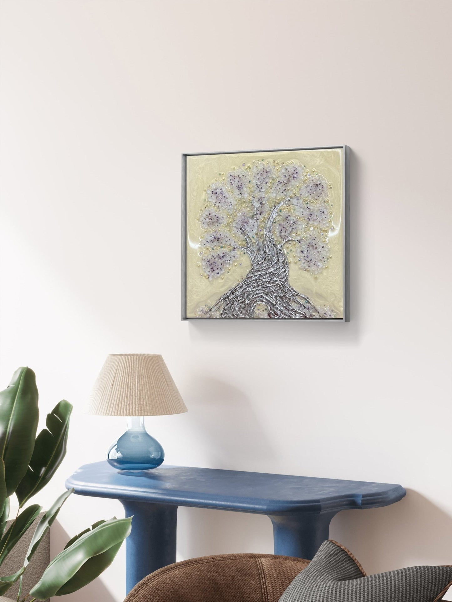 Ethereal Tree (Silver) - Art Whims | Handcrafted Textured Art for Inspired Spaces