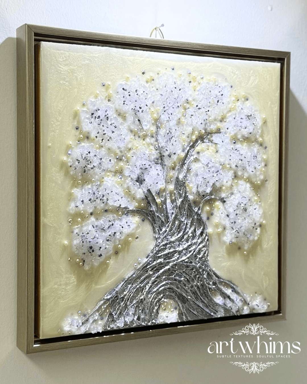 Ethereal Tree (Silver) - Art Whims | Handcrafted Textured Art for Inspired Spaces