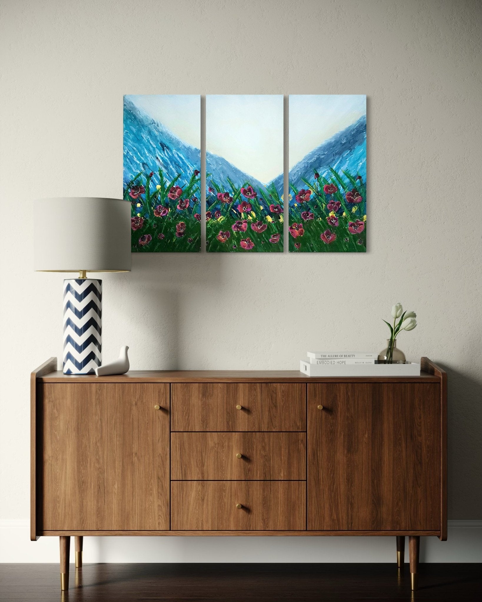 Floral Horizon (Triptych) - Art Whims