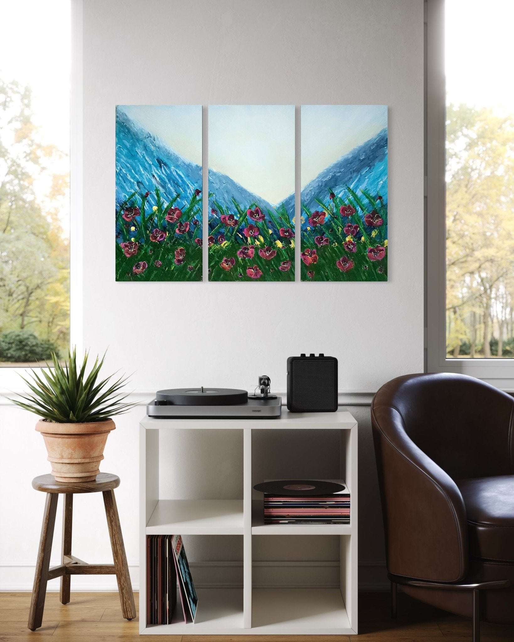 Floral Horizon (Triptych) - Art Whims