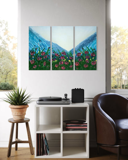 Floral Horizon (Triptych) - Art Whims