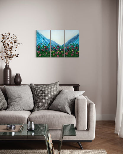 Floral Horizon (Triptych) - Art Whims
