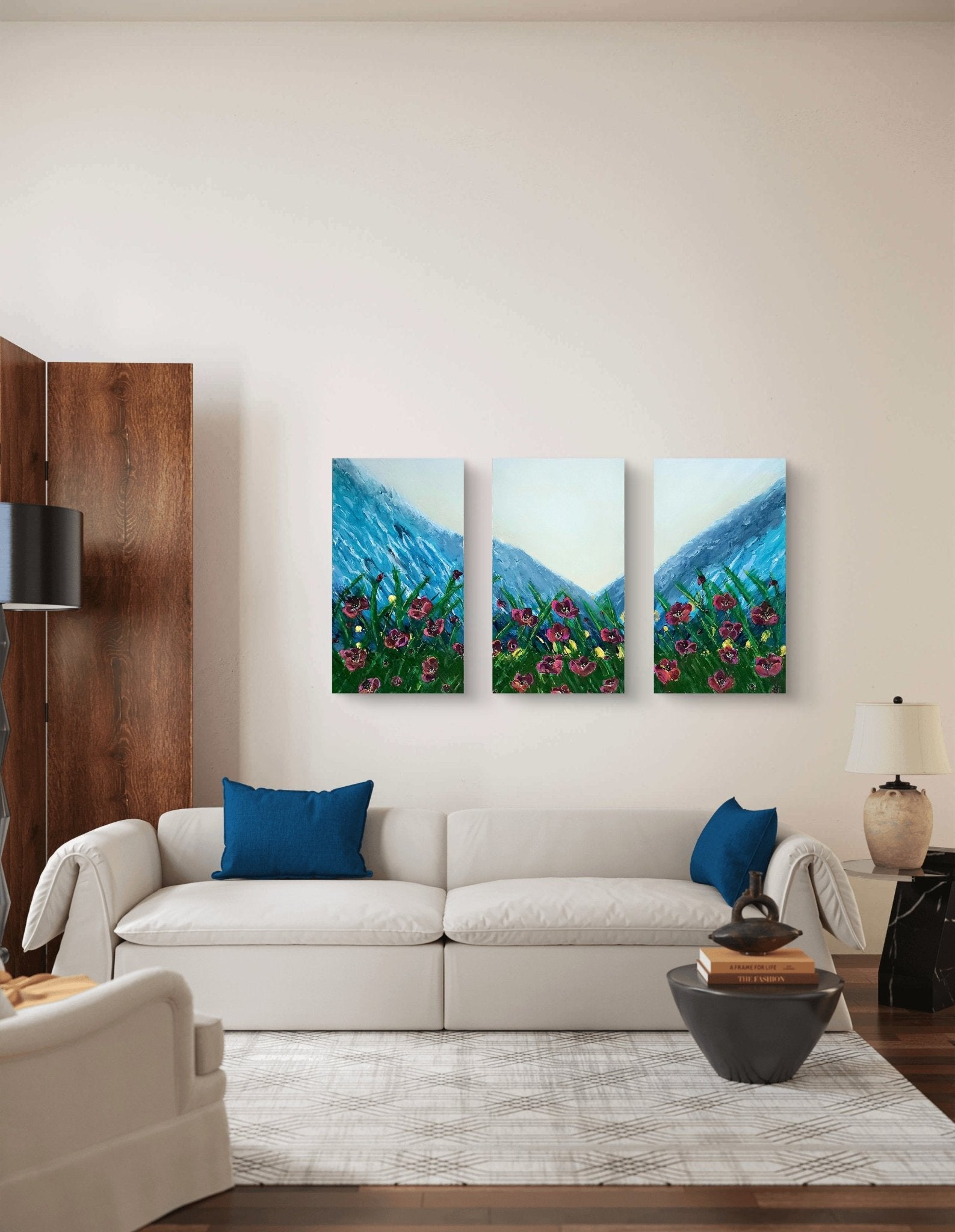 Floral Horizon (Triptych) - Art Whims