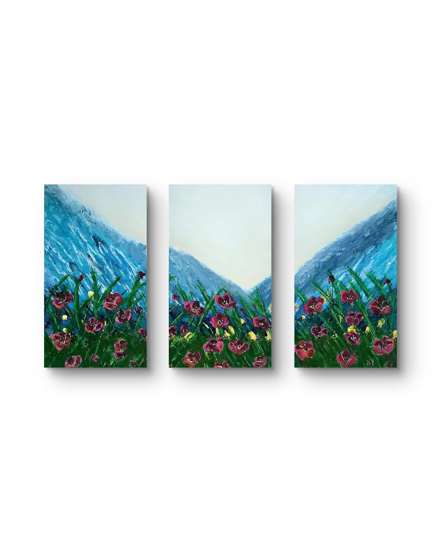 Floral Horizon (Triptych) - Art Whims