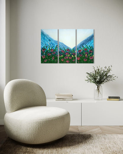 Floral Horizon (Triptych) - Art Whims