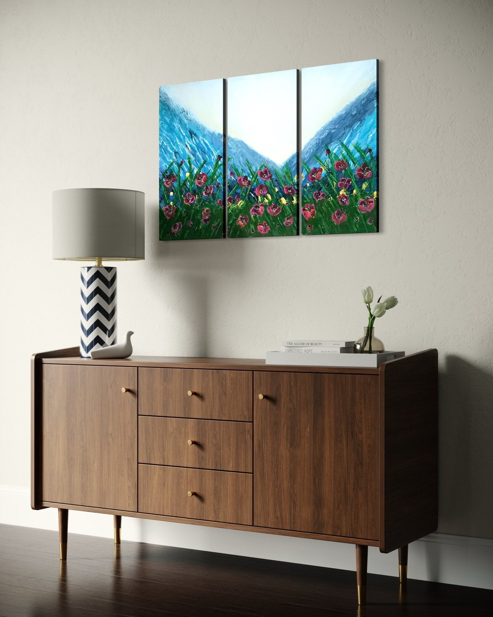 Floral Horizon (Triptych) - Art Whims