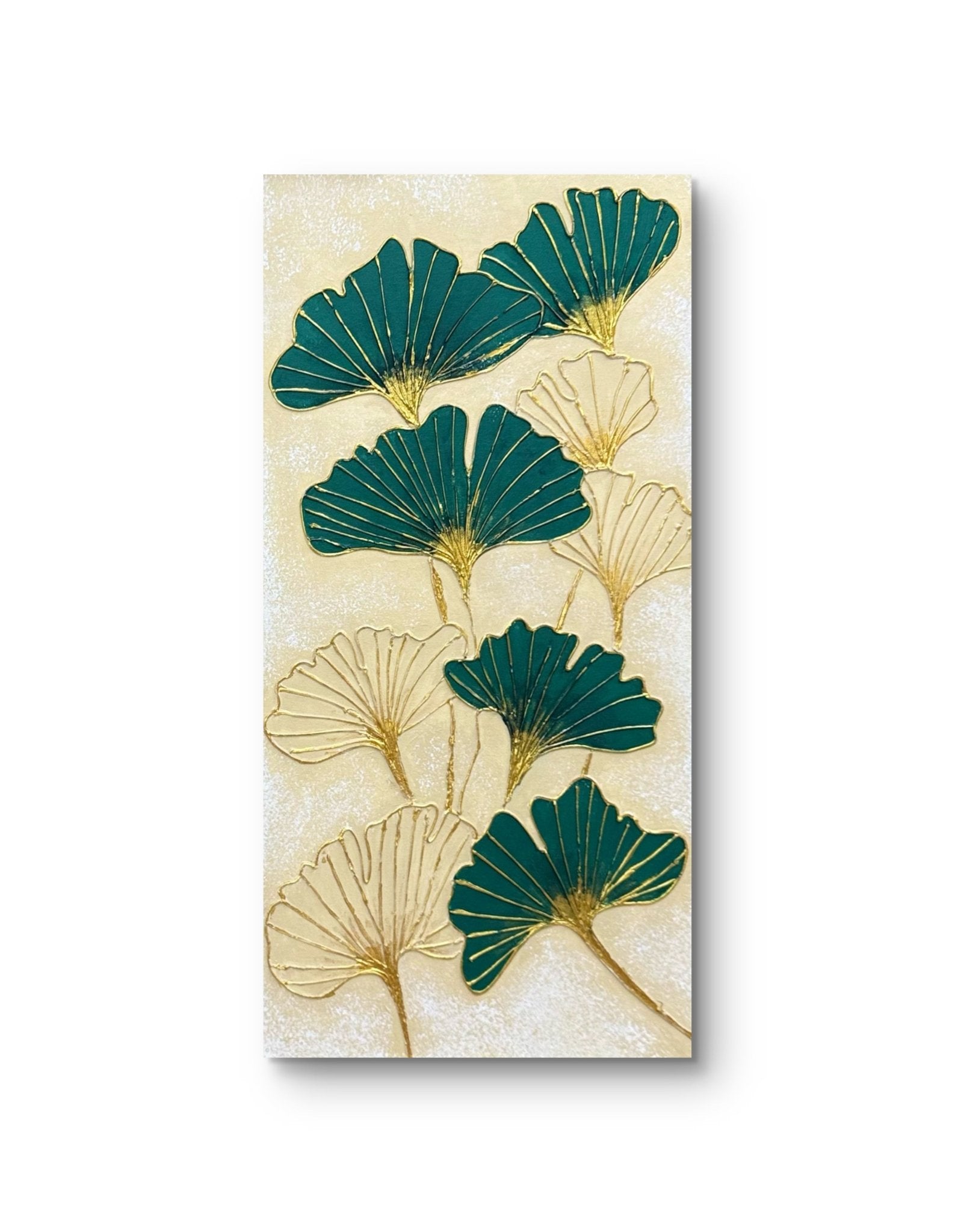 Gingko Lush (Diptych) - Art Whims | Handcrafted Textured Art for Inspired Spaces
