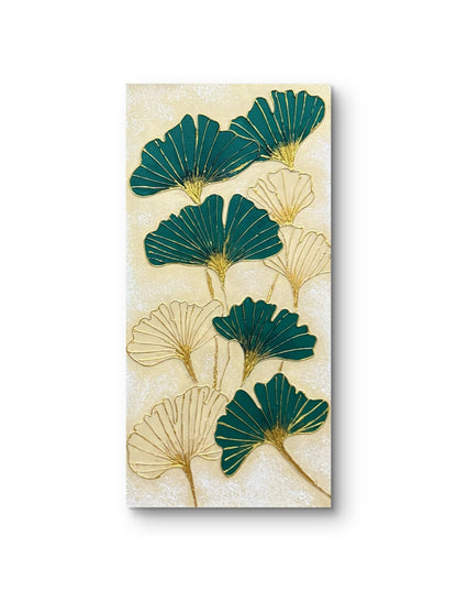 Gingko Lush (Diptych) - Art Whims | Handcrafted Textured Art for Inspired Spaces