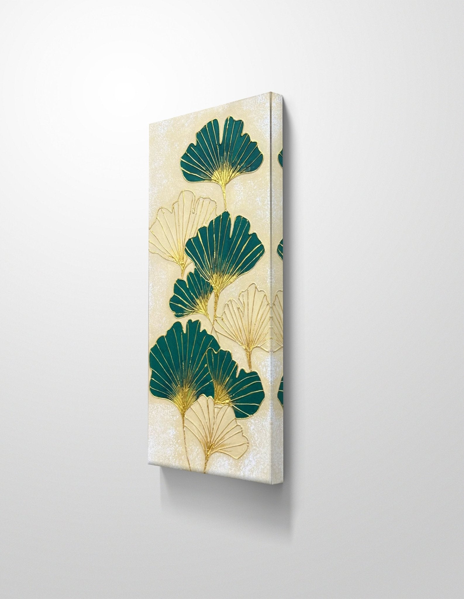 Gingko Lush (Diptych) - Art Whims | Handcrafted Textured Art for Inspired Spaces