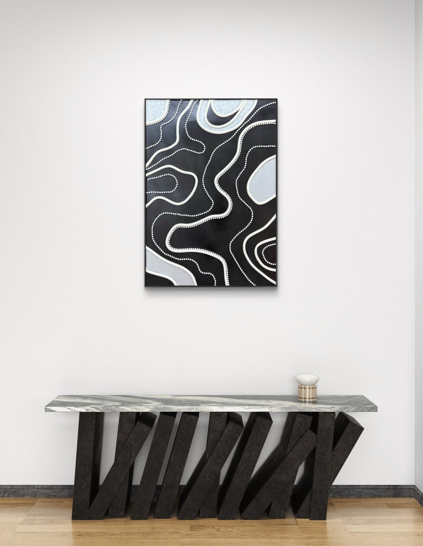 Monochrome Terrain - Art Whims | Handcrafted Textured Art for Inspired Spaces