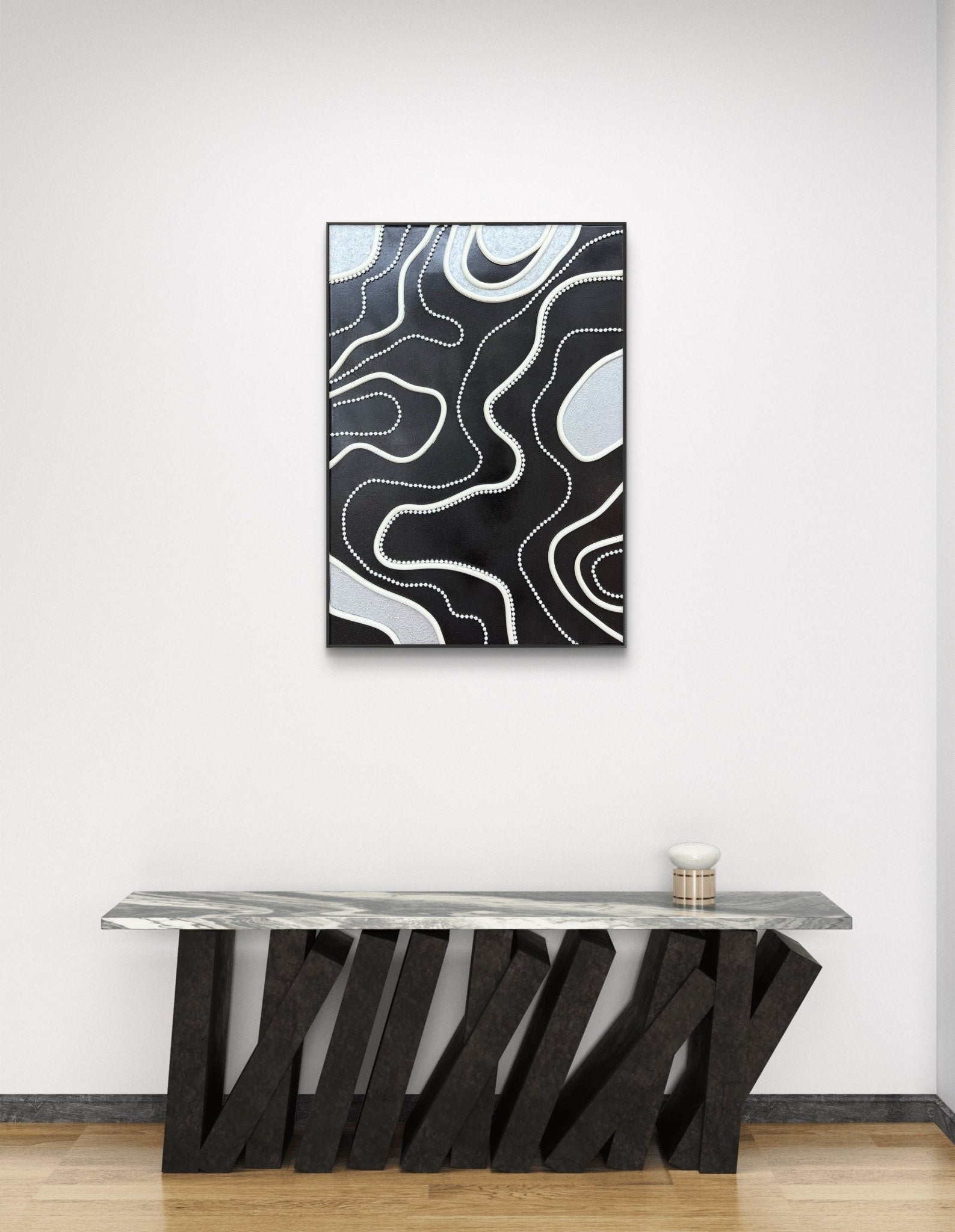 Monochrome Terrain - Art Whims | Handcrafted Textured Art for Inspired Spaces
