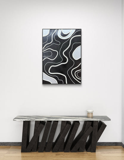 Monochrome Terrain - Art Whims | Handcrafted Textured Art for Inspired Spaces