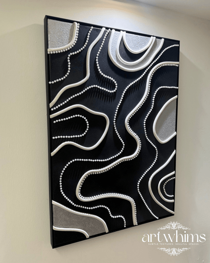 Monochrome Terrain - Art Whims | Handcrafted Textured Art for Inspired Spaces