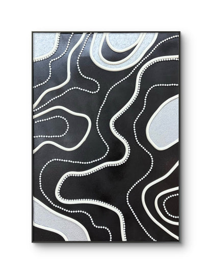 Monochrome Terrain - Art Whims | Handcrafted Textured Art for Inspired Spaces