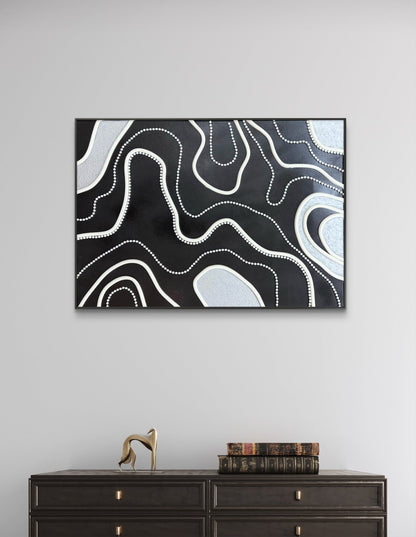Monochrome Terrain - Art Whims | Handcrafted Textured Art for Inspired Spaces