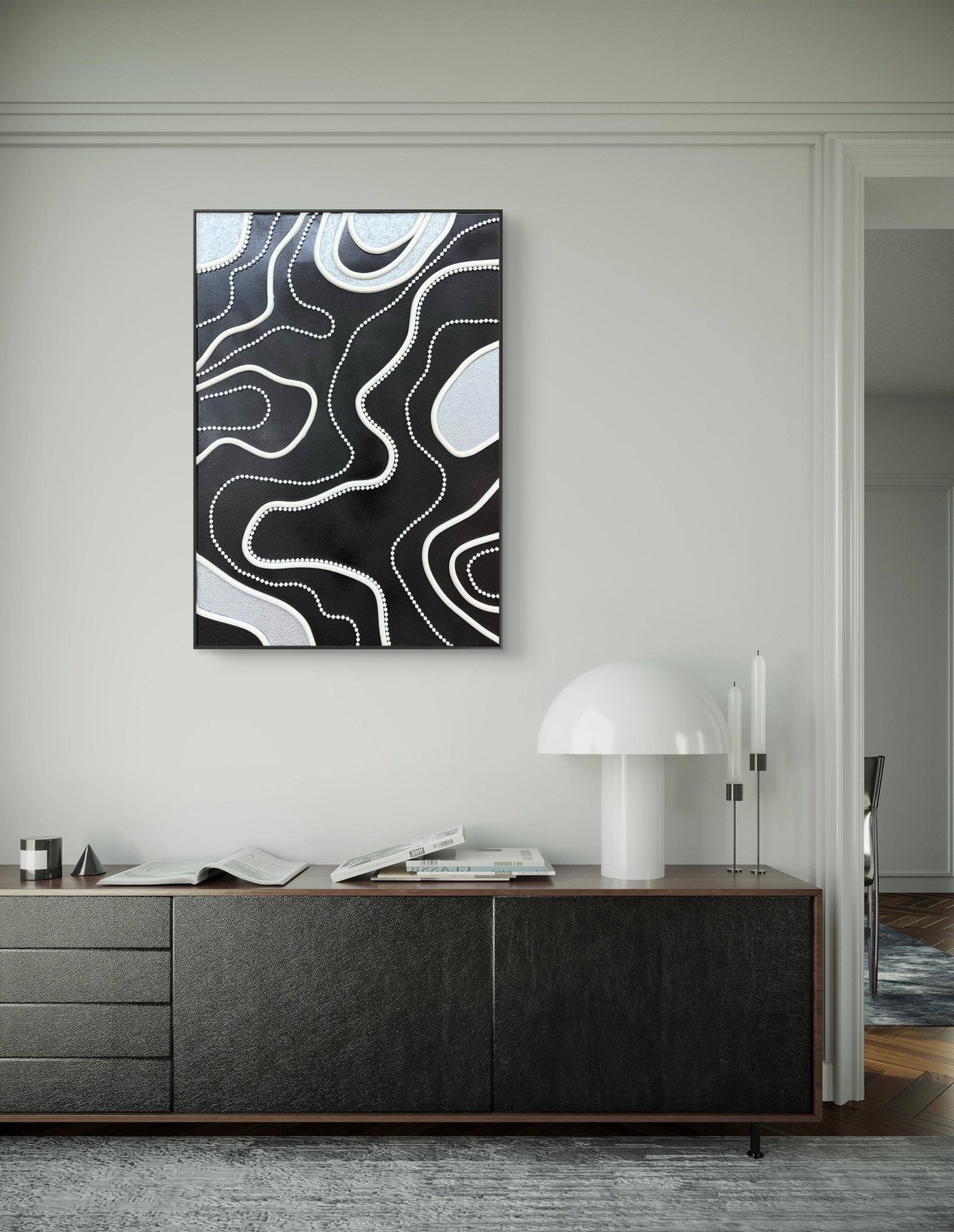 Monochrome Terrain - Art Whims | Handcrafted Textured Art for Inspired Spaces