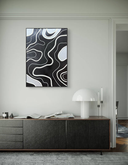 Monochrome Terrain - Art Whims | Handcrafted Textured Art for Inspired Spaces