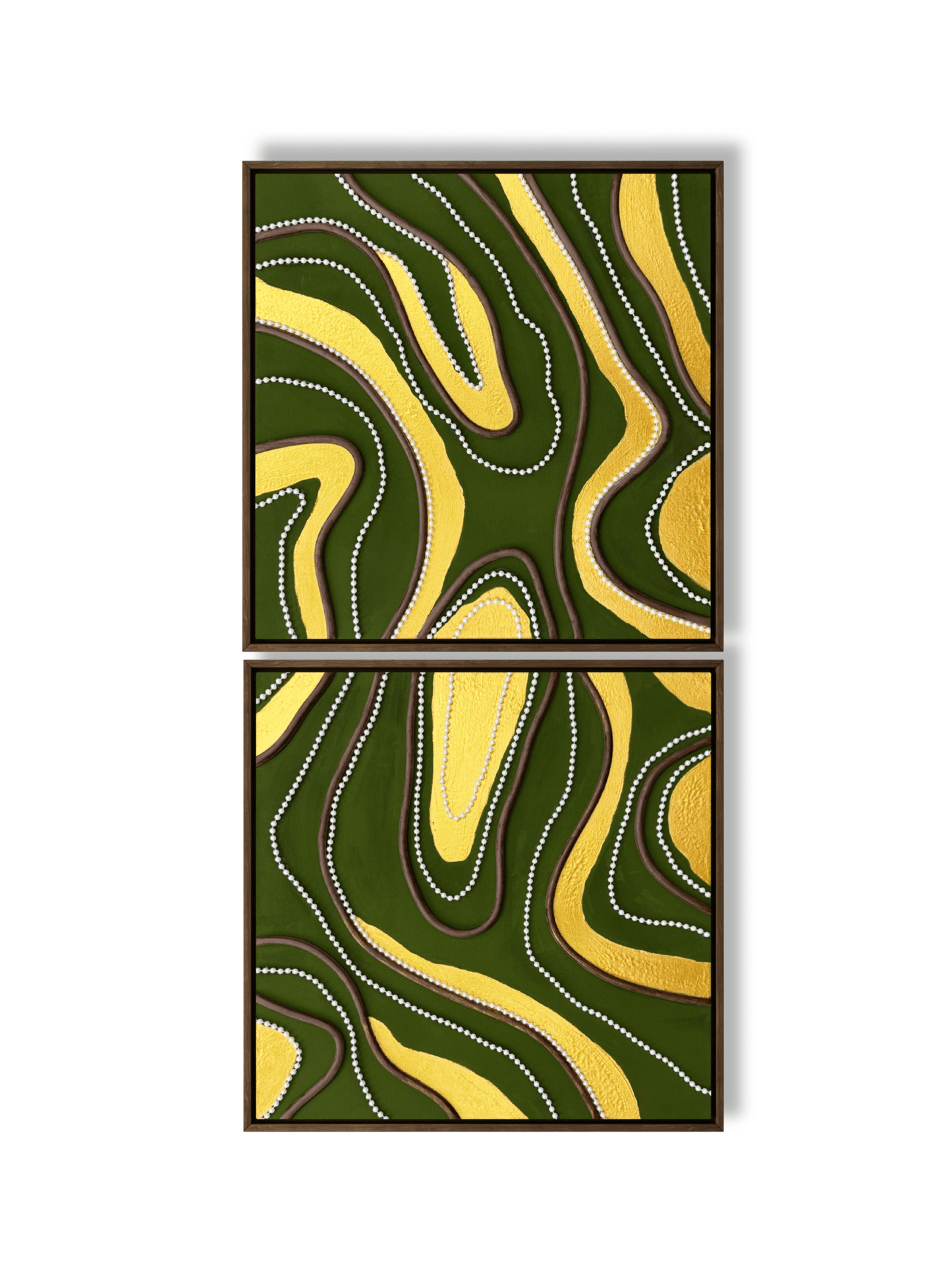 Topo Eco (Diptych) - Art Whims | Handcrafted Textured Art for Inspired Spaces