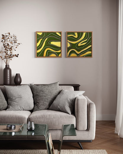 Topo Eco (Diptych) - Art Whims | Handcrafted Textured Art for Inspired Spaces