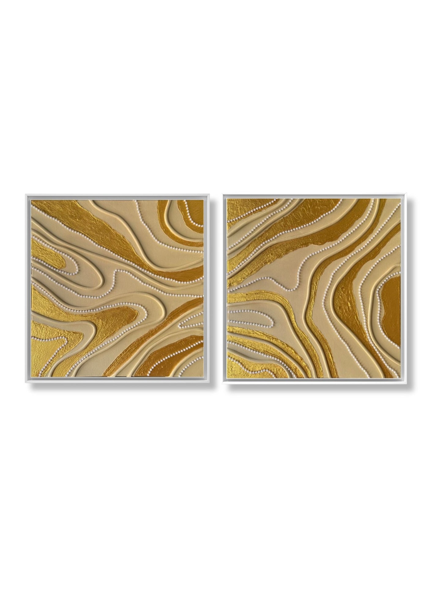 Topo Luxé (Diptych) - Art Whims | Handcrafted Textured Art for Inspired Spaces