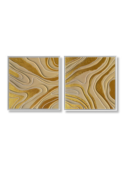 Topo Luxé (Diptych) - Art Whims | Handcrafted Textured Art for Inspired Spaces