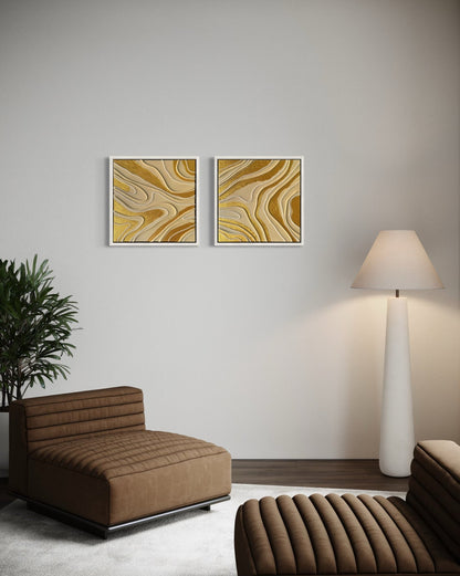 Topo Luxé (Diptych) - Art Whims | Handcrafted Textured Art for Inspired Spaces
